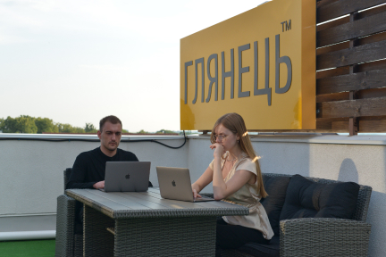two people are working